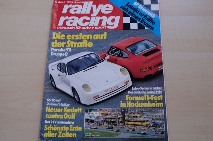 Deckblatt Rallye Racing (09/1984)